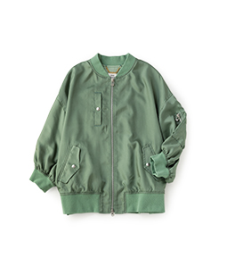 Over silhouette flight jacket