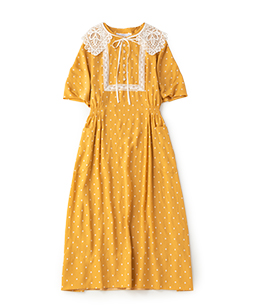 Vintage dot lace collar dress