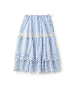 Vintage scallop lace petticoat skirt