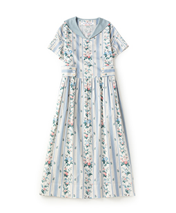 Pale roses marine collar dress