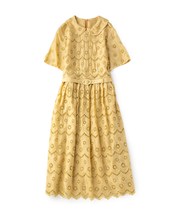 Vintage scallop lace day dress