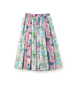 Cape vista•Constructed stripes gored skirt