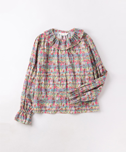 ELYSIAN SMOCK tuck collar blouse