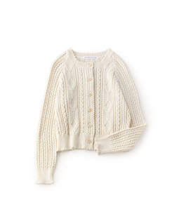 CP Lily-yarn pattern mix cardigan 