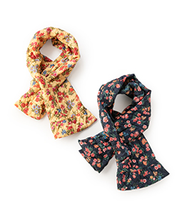 Flowers of Jouy puffer scarf