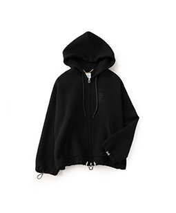 Double face knit hooded parker