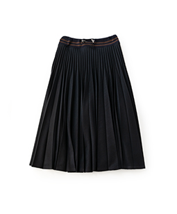 Emiliana pile double accordion skirt