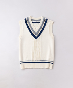 Logo lace cricket vest 
