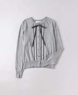 Logo lace cardigan