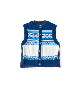 Nordic knit rip-stop vest