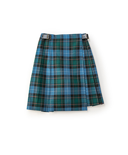 Wool tartan check kilt pants