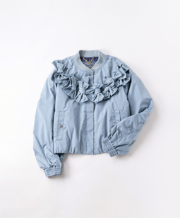 Ribbon-trim padding jacket