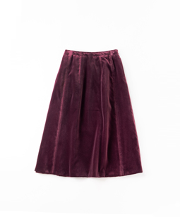 Cotton velvet bustle skirt