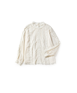 Lawn cluny lace victorian blouse