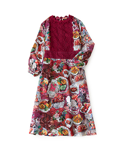 Art in bloom lace yoke Day dress