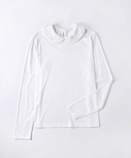Velour collar pullover