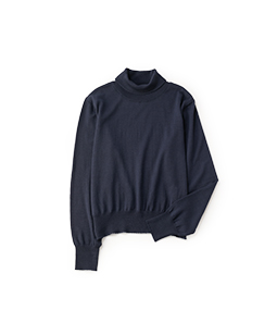Wool cashmere turtle neck sweater