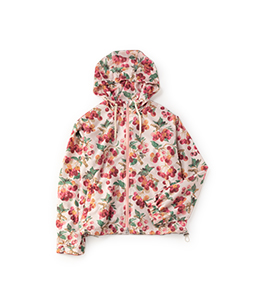 Winter cherries hooded jacket