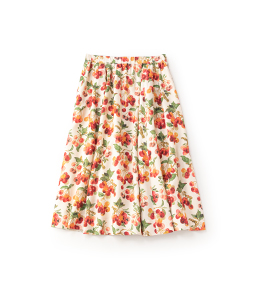 Winter cherries panel skirt