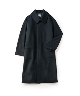 Lamb melton cross collar coat