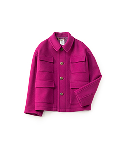 Double face melton field jacket