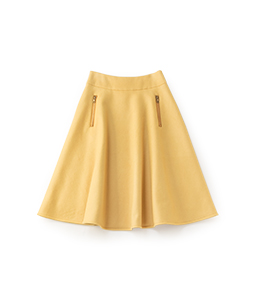 Double face melton flare skirt