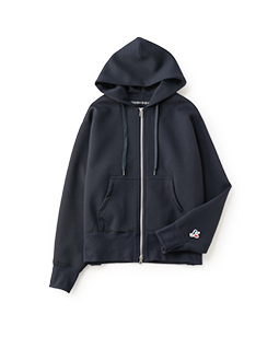 Double face zip up hoodie