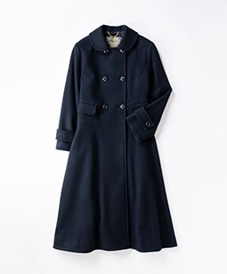 Light melton flare-line coat