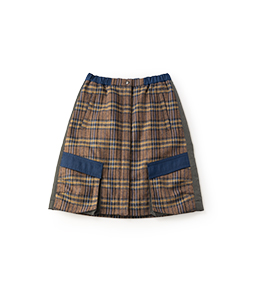 Roving check liner quilt skirt