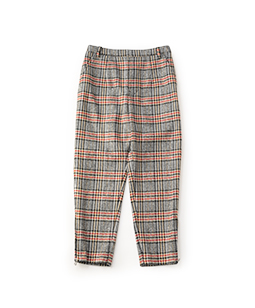 Roving check cropped pants