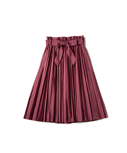 Typewriter flare pleats skirt 