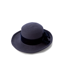 Wool felt multiple ribbon hat