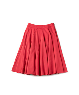 Cashmere doeskin gored skirt