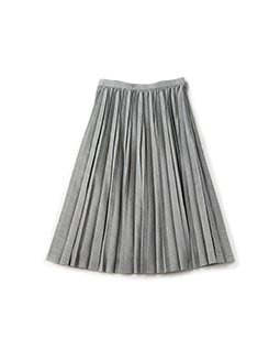 Glen check flare pleats skirt