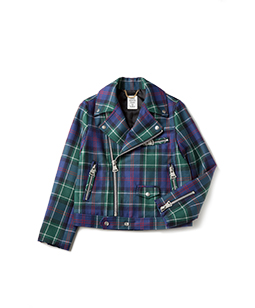 Tartan check riders jacket