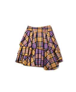 Tartan check dirndl skirt 