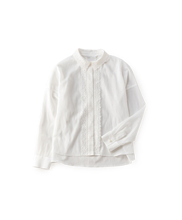 Lace trimming dress shirt