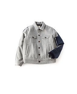 Melton twill 2face blouson