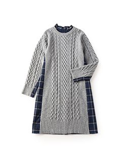 Alan knit shaggy check dress