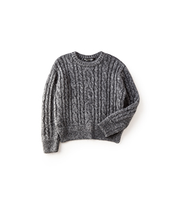 Shiny mohair alan sweater