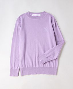 LS cotton boat neck sweater