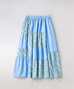 LEONTYNE DREAM&Stripe switching skirt