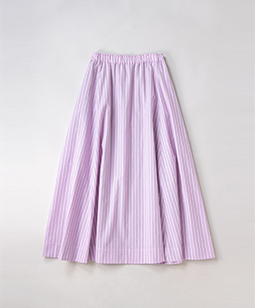 Stripe flare skirt