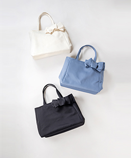 Triple cloth ribbon bag