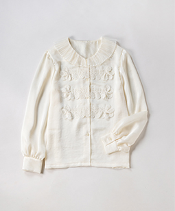 Vintage satin Napoleon blouse