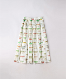 British potteries tuck pleats skirt