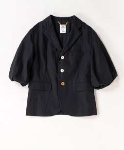 Sheer pique voile bubble sleeve jacket