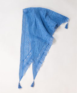 Bobbin lace triangle stole