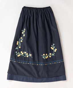 Vintage cherries overlapping skirt