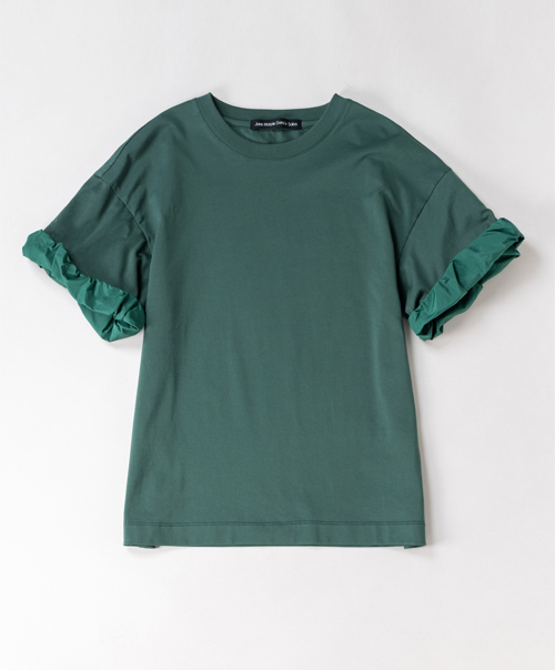 Crumple sleeve pullover
